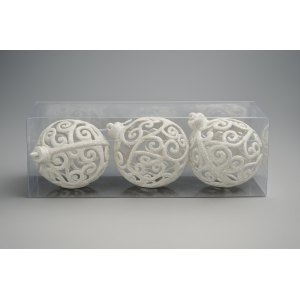 BOLA DE NEVE 8CM 3PCS