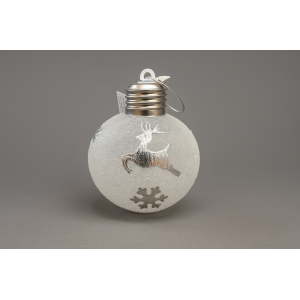 BOLA NATALINA DE GELO 8CM 3PCS