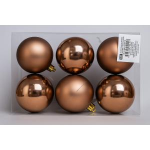 BOLA NATALINA 10CM 6PCS 