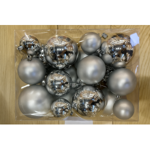 BOLA NATALINA 24PCS TAMANHOS SORTIDOS