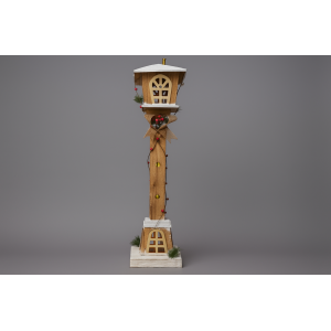 POSTE NATALINO DE MADEIRA LED 100CM