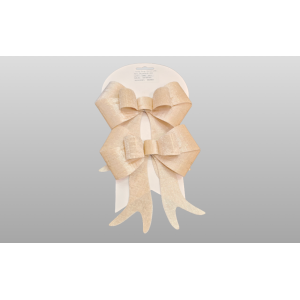 LAÇO NATALINO BEGE 20CM 2PCS