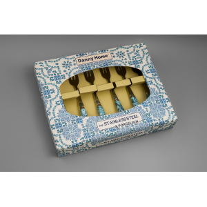 JOGO DE GARFO DE INOX 6PCS CABO CERAMICO