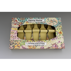 JOGO DE GARFO DE INOX 6PCS CABO CERAMICO