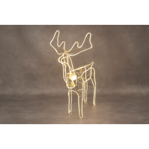 RENA NATALINA DE LED NEON QUENTE 9M