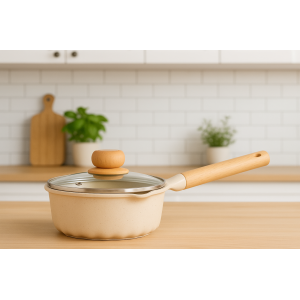 PANELA DE ALUMINIO 18CM CERAMICO COM TAMPA DE VIDRO