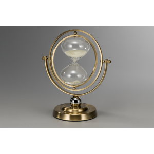 AMPULHETA DE INOX DOURADO 24X27