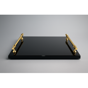 BANDEJA DE VIDRO E COBRE 40X30X5CM