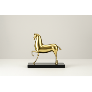 CAVALO DE COBRE E MARMORE