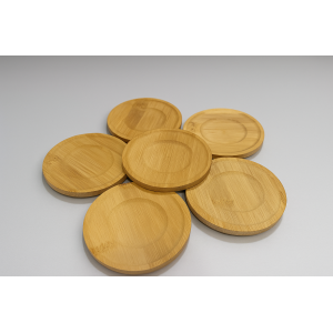 DESCANSO DE COPO DE BAMBU 10X10 6PCS