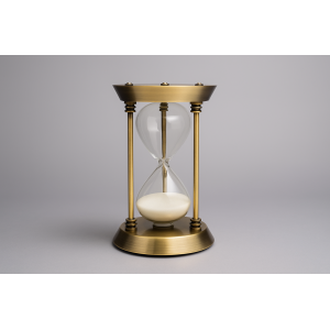 AMPULHETA DE INOX DOURADO 10X16