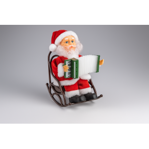 BONECO DE PAPAI NOEL MUSICAL SANFONA 23CM
