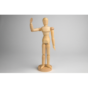 BONECO ARTICULADO DE MADEIRA MANGAKA 22CM