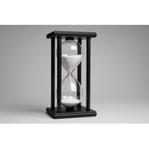 AMPULHETA DE MADEIRA 20CM 60MIN