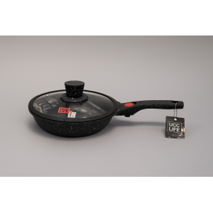 FRIGIDEIRA DE ALUMINIO CERAMICO COM TAMPA CABO REMOVIVEL 24CM