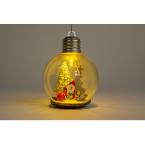 ENFEITE BOLA DE NATAL COM LED 8CM