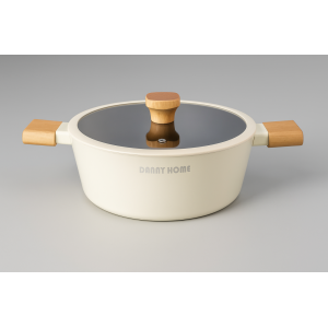 CAÇAROLA DE ALUMÍNIO FUNDIDO COM TAMPA GRANITO 24CM