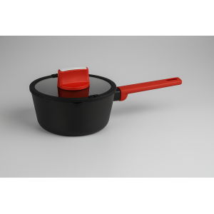 PANELA DE ALUMÍNIO FUNDIDO COM TAMPA GRANITO 20CM