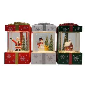 ENFEITE NATALINO CAIXA DE PRESENTE COM LED 11CM