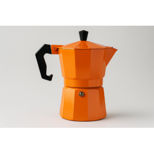 CAFETEIRA ITALIANA DE ALUMINIO 9 XICARAS LARANJA