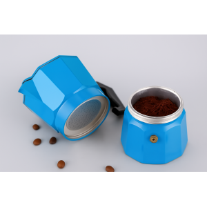 CAFETEIRA ITALIANA DE ALUMINIO 3 XICARAS NAVY