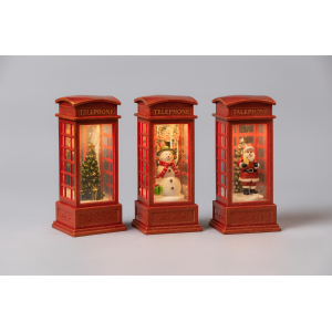 ENFEITE NATALINO TELEFONE INGLES 12CM