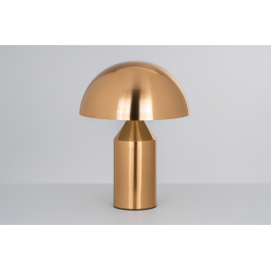 ABAJUR DE MESA DOURADO DE FERRO ESCOVADO 110V