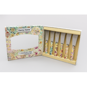 JOGO FACA MANTEIGA DE INOX CABO CERAMICO 6PCS