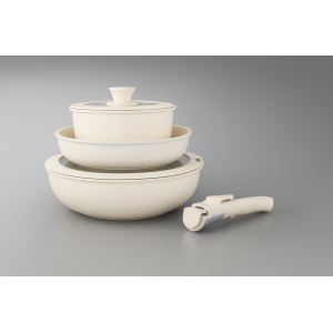 JOGO DE PANELAS DE ALUMINIO CERAMICO 3PCS