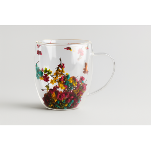 COPO DE VIDRO FLORIDO 350ML