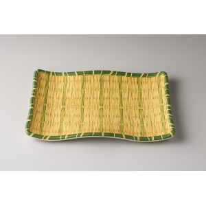 BANDEJA DE MELAMINA BAMBU 25CM