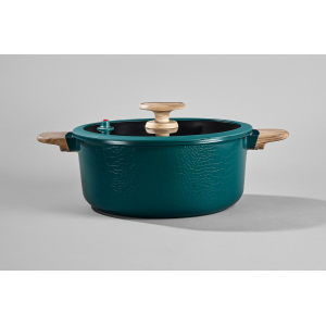 CAÇAROLA DE ALUMINIO CERAMICO COM TAMPA 24CM CROC