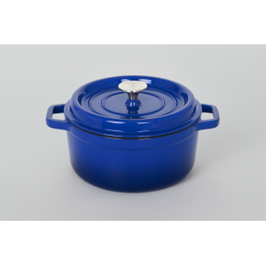 CAÇAROLA DE FERRO ESMALTADO AZUL 24CM