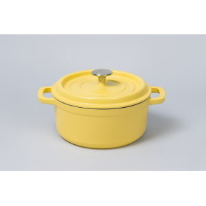 CAÇAROLA DE FERRO ESMALTADO CREME 24CM