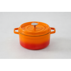 CAÇAROLA DE FERRO ESMALTADO LARANJA 24CM