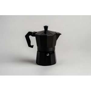 CAFETEIRA ITALIANA ALUMÍNIO 3 XÍCARAS PRETA