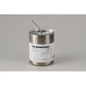 CANECA TERMICA COM CANUDO DE INOX 400ML