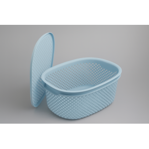 CESTO DE PLÁSTICO COM TAMPA 35X25