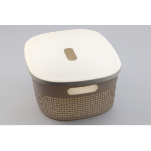 CESTO DE PLÁSTICO COM TAMPA 38X28X15