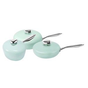 JOGO DE PANELAS DE ALUMINIO CERAMICO 6PCS AZUL