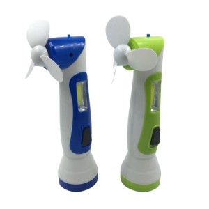 LANTERNA COM MINI VENTILADOR RECARREGÁVEL