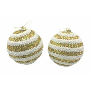 ENFEITE BOLA DE NATAL 2 PEÇAS