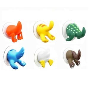 GANCHO DE PLASTICO INFANTIL BICHINHOS VENTOSA