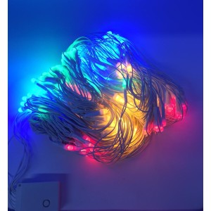 PISCA PISCA REDE COLORIDO 240 LEDS 3X2M COM EMENDA 127V AG8736