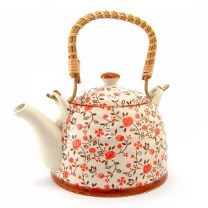 CHALEIRA DE CERÂMICA COM INFUSOR 800ML