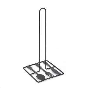 PORTA PAPEL TOALHA DE INOX PRETO