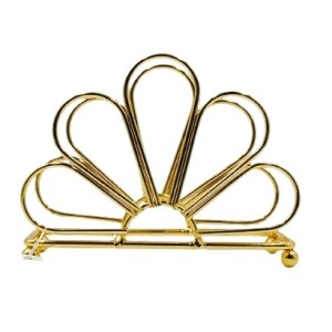 PORTA GUARDANAPO ARAMADO DOURADO