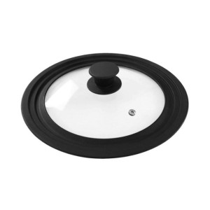 TAMPA DE PANELA DE VIDRO E SILICONE 24-26-28CM
