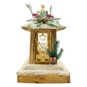 ENFEITE DE NATAL LAMPARIDA DE MADEIRA HM0046