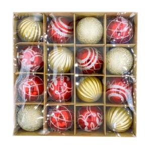 ENFEITE BOLA DE NATAL 6CM 16PCS